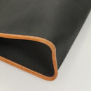 Christian Dior Clutch Bag PVC Black Gold Auth ti3240-9