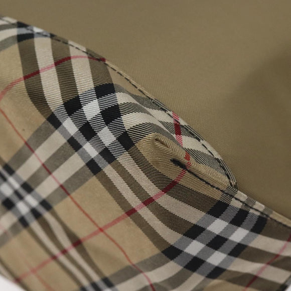 BURBERRY Nova Check Blue Label Tote Bag Nylon Beige Silver Auth ti3241