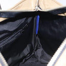 BURBERRY Nova Check Blue Label Tote Bag Nylon Beige Silver Auth ti3241-16