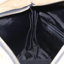 BURBERRY Nova Check Blue Label Tote Bag Nylon Beige Silver Auth ti3241-17