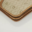 Christian Dior Honeycomb Canvas Chain Shoulder Bag PVC Beige Gold Auth ti3242-14