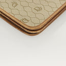 Christian Dior Honeycomb Canvas Chain Shoulder Bag PVC Beige Gold Auth ti3242-15