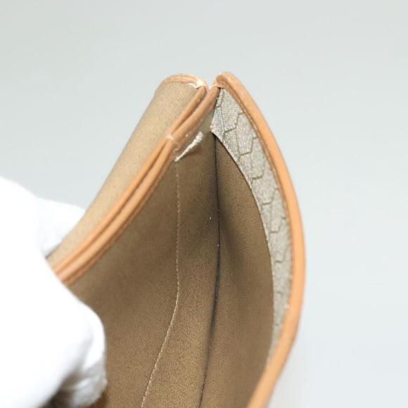 Christian Dior Honeycomb Canvas Chain Shoulder Bag PVC Beige Gold Auth ti3242