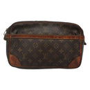 LOUIS VUITTON Monogram Compiegne 28 Clutch Bag M51845 LV Auth ti3246-13