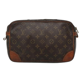 LOUIS VUITTON Monogram Compiegne 28 Clutch Bag M51845 LV Auth ti3246 - 0