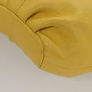 BURBERRY Blue Label Shoulder Bag Leather Yellow Gold Auth ti3250-16