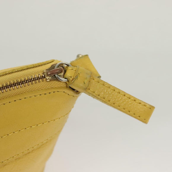 BURBERRY Blue Label Shoulder Bag Leather Yellow Gold Auth ti3250