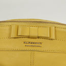 BURBERRY Blue Label Shoulder Bag Leather Yellow Gold Auth ti3250-9