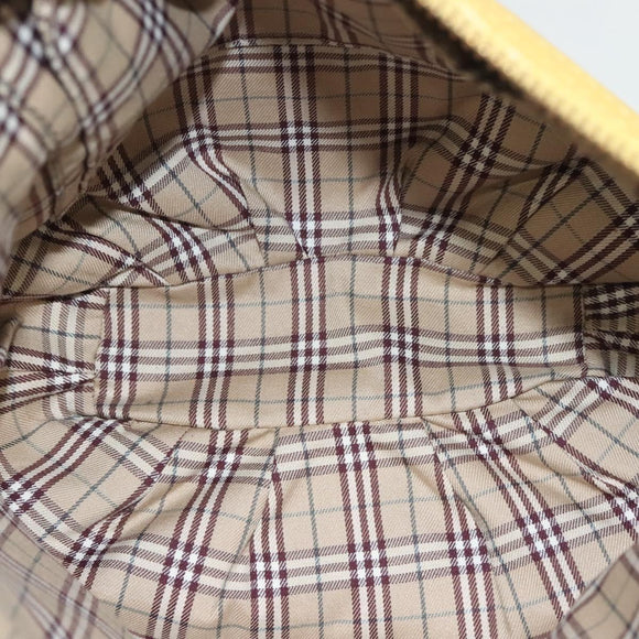 BURBERRY Blue Label Shoulder Bag Leather Yellow Gold Auth ti3250