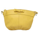 BURBERRY Blue Label Shoulder Bag Leather Yellow Gold Auth ti3250-13