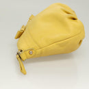 BURBERRY Blue Label Shoulder Bag Leather Yellow Gold Auth ti3250-4