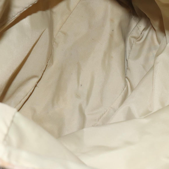 BURBERRY Nova Check Blue Label Tote Bag Nylon Beige Silver Auth ti3252