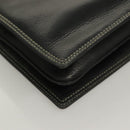 BALLY Hand Bag Leather Black Gold Auth ti3253-8