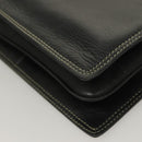 BALLY Hand Bag Leather Black Gold Auth ti3253-15