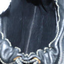 BALLY Hand Bag Leather Black Gold Auth ti3253-11