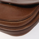 BURBERRY Shoulder Bag Leather Brown Gold Auth ti3255-14