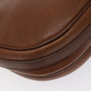 BURBERRY Shoulder Bag Leather Brown Gold Auth ti3255-16