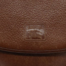 BURBERRY Shoulder Bag Leather Brown Gold Auth ti3255-17