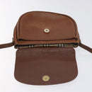 BURBERRY Shoulder Bag Leather Brown Gold Auth ti3255-10
