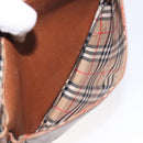 BURBERRY Shoulder Bag Leather Brown Gold Auth ti3255-20