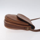 BURBERRY Shoulder Bag Leather Brown Gold Auth ti3255-3