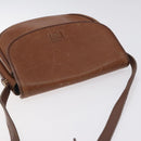 BURBERRY Shoulder Bag Leather Brown Gold Auth ti3255-6
