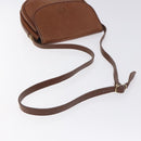 BURBERRY Shoulder Bag Leather Brown Gold Auth ti3255-7