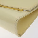 BALLY Chain Shoulder Bag Patent Leather Yellow Gold Auth ti3256-9