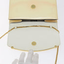 BALLY Chain Shoulder Bag Patent Leather Yellow Gold Auth ti3256-10
