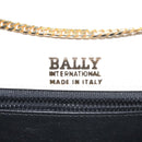 BALLY Chain Shoulder Bag Patent Leather Yellow Gold Auth ti3256-17