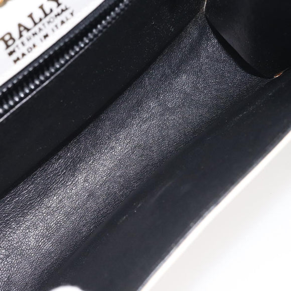 BALLY Chain Shoulder Bag Patent Leather Yellow Gold Auth ti3256