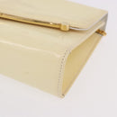 BALLY Schultertasche Kette Lackleder Gelbgold Auth ti3256-20