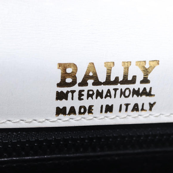 BALLY Schultertasche Kette Lackleder Gelbgold Auth ti3256