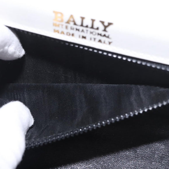 BALLY Schultertasche Kette Lackleder Gelbgold Auth ti3256