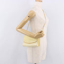 BALLY Schultertasche Kette Lackleder Gelbgold Auth ti3256-34