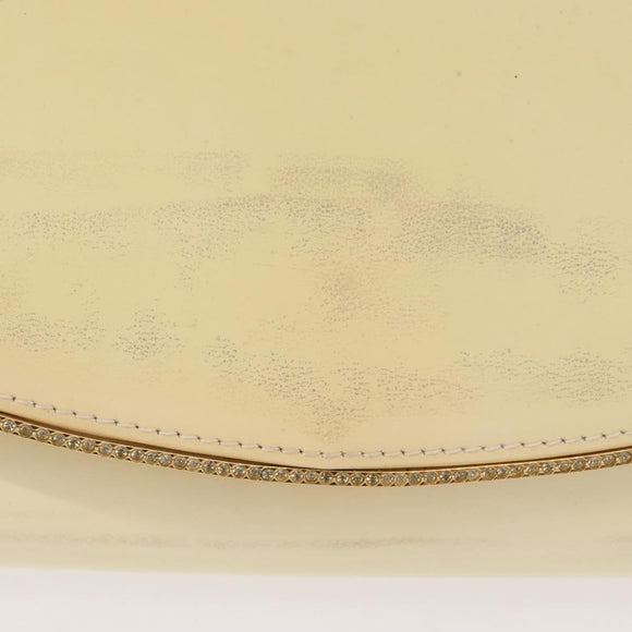 BALLY Schultertasche Kette Lackleder Gelbgold Auth ti3256