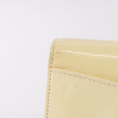 BALLY Schultertasche Kette Lackleder Gelbgold Auth ti3256-7