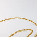 BALLY Chain Shoulder Bag Patent Leather Yellow Gold Auth ti3256-8