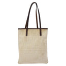 FENDI Zucca Canvas Hand Bag Beige Brown Auth ti3258-13