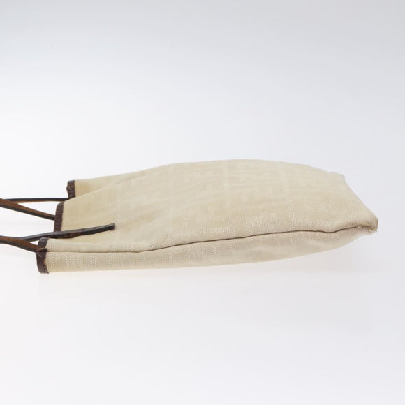 FENDI Zucca Canvas Hand Bag Beige Brown Auth ti3258