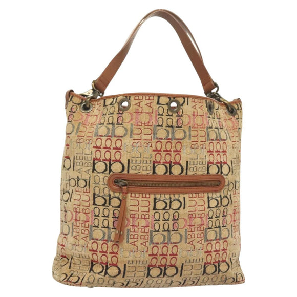 BURBERRY Blue Label Tote Bag Pile Beige Auth ti3259