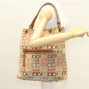 BURBERRY Blue Label Tote Bag Pile Beige Auth ti3259-21
