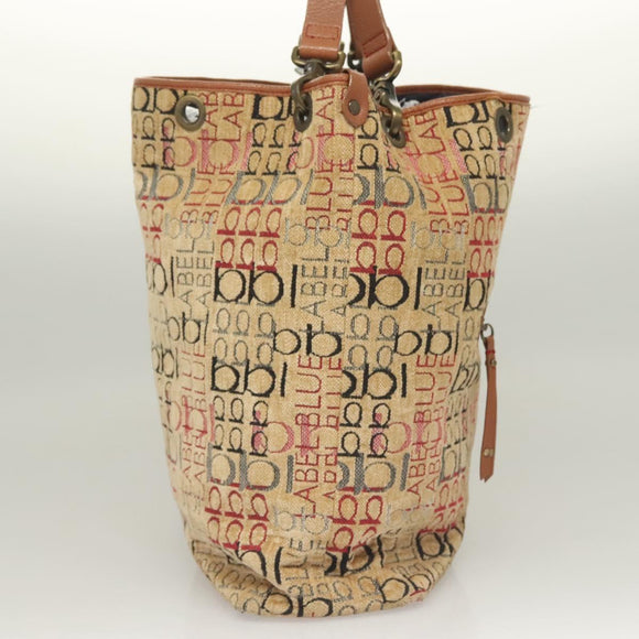 BURBERRY Blue Label Tote Bag Pile Beige Auth ti3259