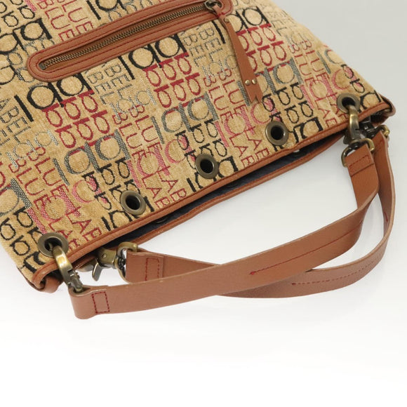 BURBERRY Blue Label Tote Bag Pile Beige Auth ti3259