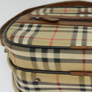 Burberrys Nova Check Shoulder Bag Canvas Beige Gold Auth ti3262-9