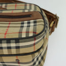 Burberrys Nova Check Shoulder Bag Canvas Beige Gold Auth ti3262-14