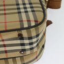 Burberrys Nova Check Shoulder Bag Canvas Beige Gold Auth ti3262-16