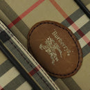 Burberrys Nova Check Shoulder Bag Canvas Beige Gold Auth ti3262-10