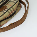 Burberrys Nova Check Shoulder Bag Canvas Beige Gold Auth ti3262-7