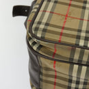 Burberrys Nova Check Shoulder Bag Canvas Beige Gold Auth ti3263-15